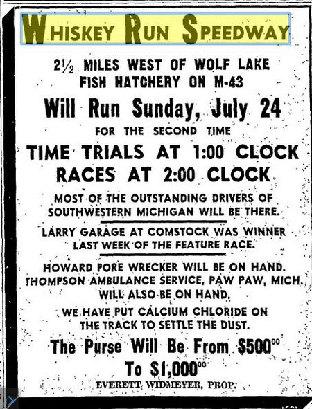 Whiskey Run Speedway (Whisky Run) - July 1949